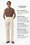 Linen Blend Baggy Men's Trousers - 3