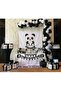 50 Pieces of 12 Inch Balloons Metallic White - Pastel Black + 5 Mt Balloon Chain