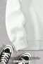 Half Zipper Stand Collar Heart Printed White Women's Sweatshirt - 5