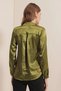 Women's Oil Green Satin Surface Hijab Shirt Hzl25W-Bd 139641 - 4