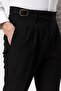 High-waisted pleated men's trousers with buckle detail - 5