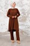 Seyal Tunic Trousers Wrinkled Suit 1252 - Brown - 5