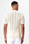 Polo Collar Zippered Knitted Men's T-Shirt - 6