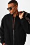 Textured Oversize Bomber Men's Coat - 4