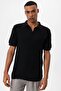 Polo collar men's knitwear t-shirt - 2