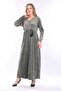 Women's Long Sleeve Velvet Dress - 6