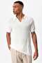 Polo collar men's knitwear t-shirt