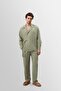 High-waisted pleated linen blend men's trousers - 2