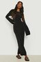 Black Boat Neck Back Detailed Maxi Long Dress MG1993 - 3