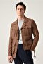 Men's apache collar belt detailed seasonal jacket - 4