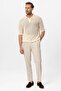 Polo collar Lace-Like Knit men's t-shirt - 4