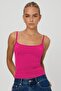 Fuchsia Thin Strap Cotton Basic Undershirt Sh169 - 4