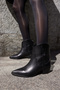 Yamal Women's Black Real Leather Western Style Boots - 7