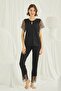 19193 Women's Black Short Sleeve Pajama Set