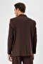 Brown Single Button Closure Relax Fit Men's Jacket - 7