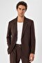 Brown Single Button Closure Relax Fit Men's Jacket - 5