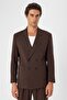 Double Breasted Men's Blazer Jacket with Coffee Bag Pocket