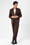Brown Single Button Closure Relax Fit Men's Jacket