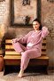 Women's Crew Neck Towel Velsoft Pajama Set Plush Winter - 2
