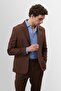Brown 100% Linen Men's Blazer Jacket - 4