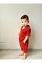 My Little Boy's Muslin Jacket and Collared Cotton Shorts Set - Burgundy - 2