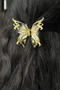 Gold Color Butterfly Figured Dangle Metal Latch Buckle