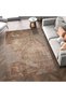 Aysu Collection Brown Beige Abstract Patterned Woven Base Modern Decorative Carpet Aysu42 - 4