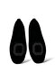 Women's Stoned Buckle Suede Ballerinas Black - Black - 4