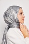 Gi Shine Jacquard Shawl - Gray and Black Design - 3