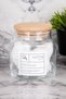 1 Piece 500ml Vacuum Cotton Labeled Glass Jar with Wooden Lid Bathroom Organizer