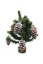 9cm 6 Pieces Plastic Glittered Hanging Cone Christmas Tree Ornament - 3