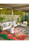 Paris Collection Powder Themed Tree Flowers and Birds Patterned Creative Modern Decorative Rug 146 - 2