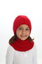 Girl's Beret Neck Collar Suit Thessaloniki Braided 4-10 Years Old Single Pompom