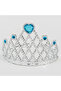 Blue Heart Silver Color Queen Crown Princess Crown
