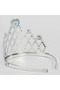 Blue Heart Silver Color Queen Crown Princess Crown - 3