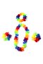 Colorful Hawaiian Necklace Crown Bracelet Set 4 Pieces (4940) - 2