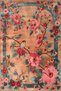 Paris Collection Salmon Color Themed Flowers and Bird Patterned Modern Decorative Carpet 151 - 3