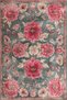Paris Collection Pink Gray Tones Floral Rose Patterned Creative Modern Decorative Carpet 149 - 3