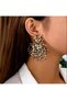 Special Series Leopard Pattern Gold Detailed Earrings