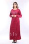 Women's Long Sleeve Velvet Dress - 8