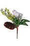 Green Blossom Pique Berry - with Bird Cone, 20 cm