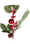 New Year's Flower, Poinsettia, Snowy, Berry, Pinecone, Bell, Ball, Red-Green - 73 cm - 2