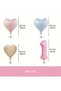 Retro Pink Blue Caramel Heart Foil Balloon, Birthday Party Set Decoration with Age Pink Foil Balloon - 2