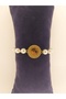 Gold Themed Bracelet with Pearls, Quartered Pearl Bracelet, Bijouterie Bracelet - 2