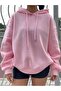 Cherry Star Sweatshirt - Pink Printed Oversize Hooded Hoodie - 3