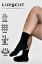 Bamboo Exclusive Series - Women's Seamless Plain Long Sock Boxed Socks 6 Pairs (3 Navy Blue - 3 Black)