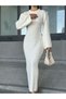 New Season Textured Knitwear Maxi Dress