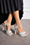 Almera's Shoes Silver Color 13 cm Platform Shoes