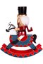 Christmas Ornament, Lead Soldier, Nutcracker, Rocking Horse, with Sword, Burgundy-Red - 25X30 cm - 3