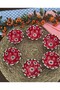 Red Evil Eye Bead 6 Pieces Bowl Snack Bowl, Turkish Delight Bowl, Sauce Bowl - 2